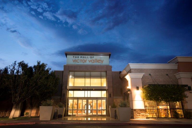 Mall of Victor Valley Entrance at Night