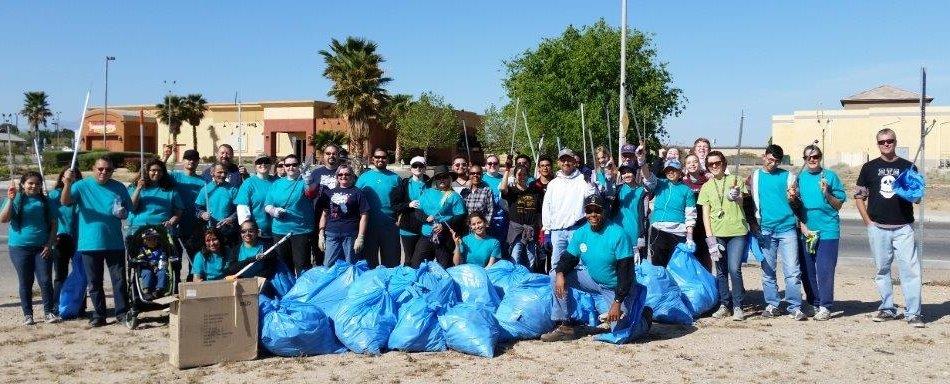 City team during Community Clean Up Day