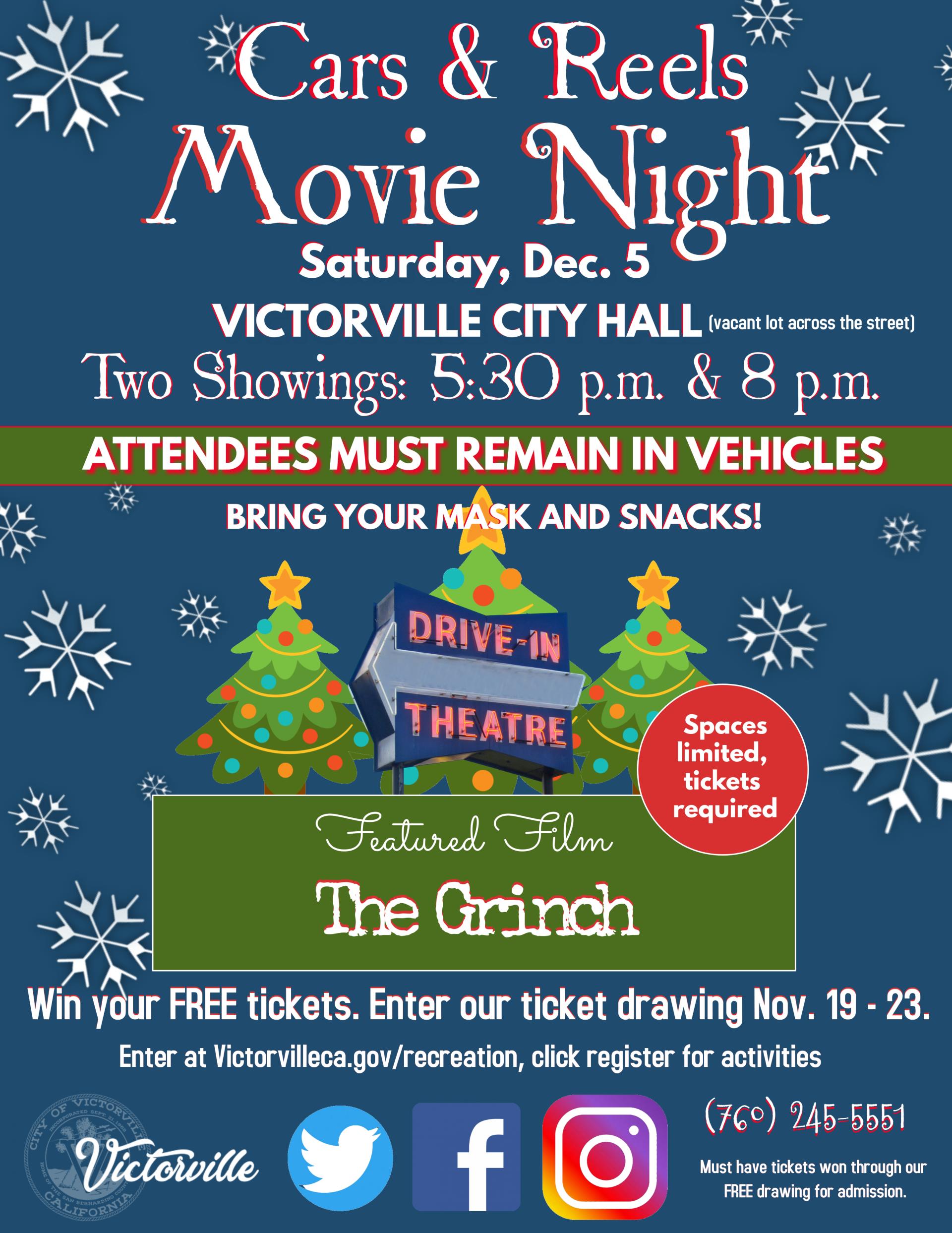 Cars and Reels Movie Night Flyer_November 2020