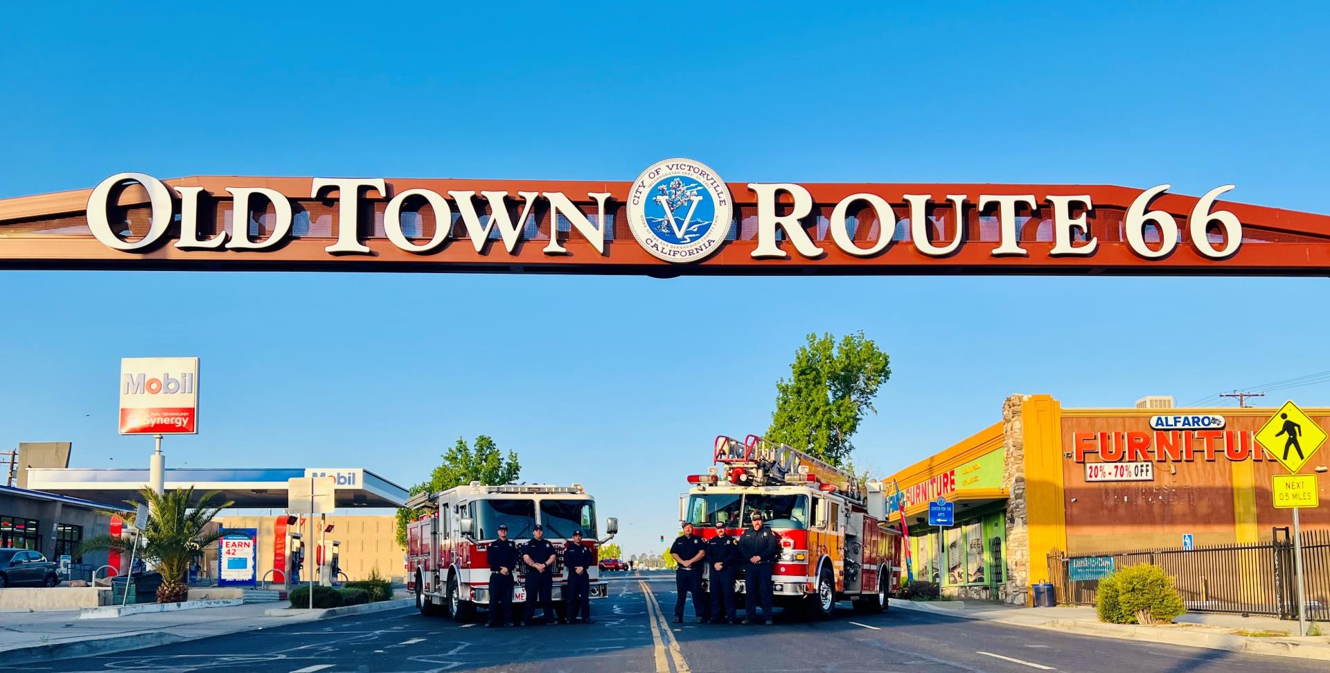 Victorville Fire Personnel on 7th Street in Old Town