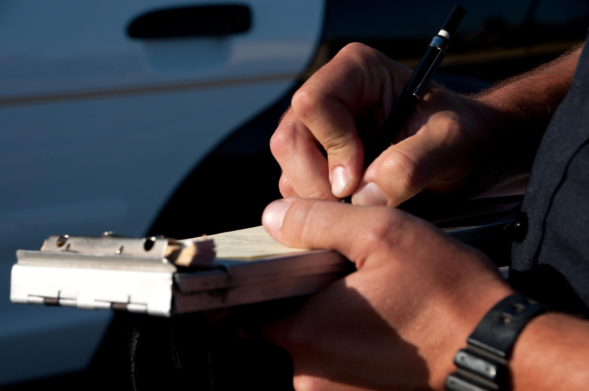 Police Officer issuing Citation